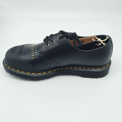 Pre-owned Dr. Martens 2024 Nine Inch Nails 1461 Backhand Leather Boots Mens Eu38 Us 6 Uk 5 In Black