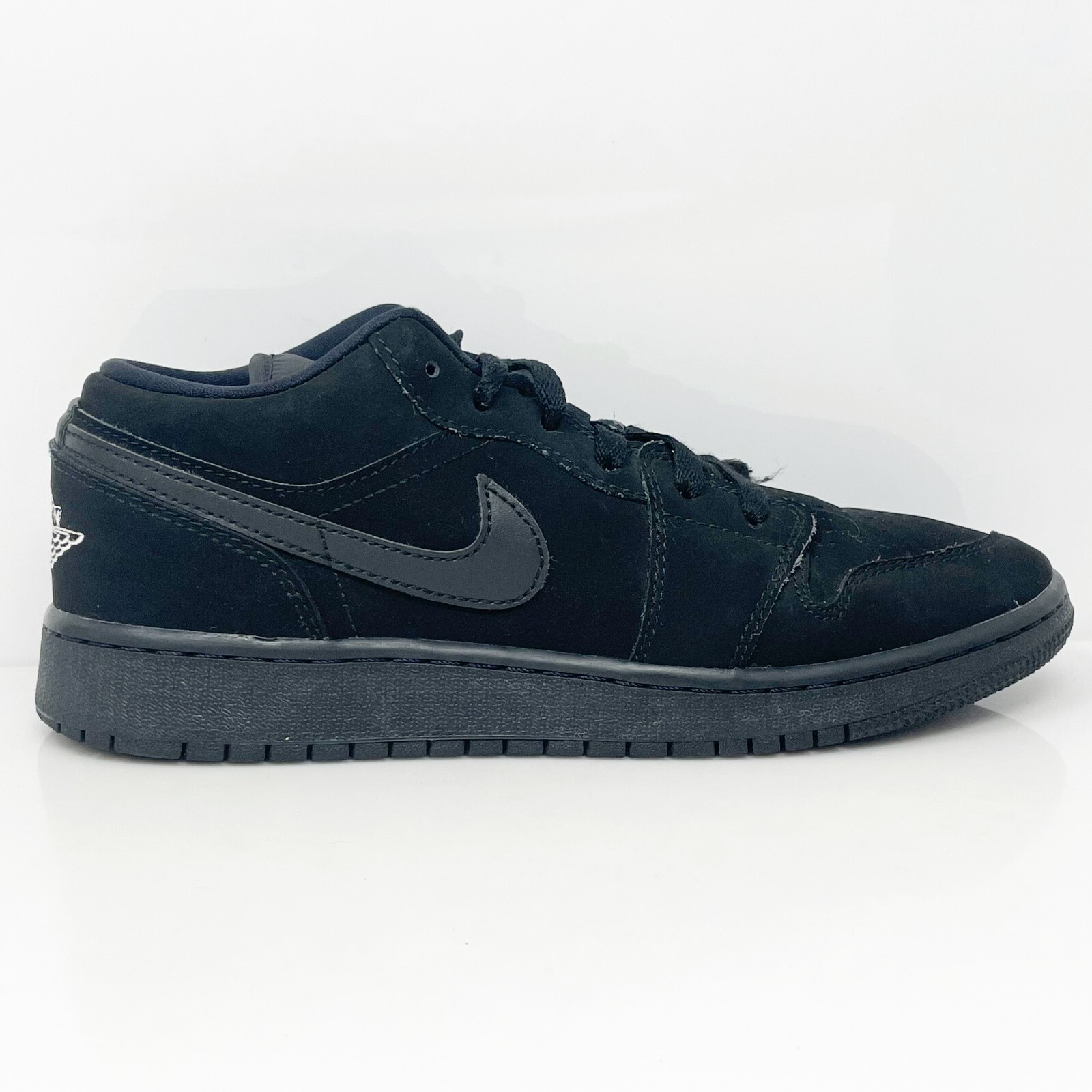 

Nike Boys Air Jordan 1 Low 553560-101 Черные баскетбольные кроссовки, размер 6,5 лет, Черный, Air Jordan 1 Low