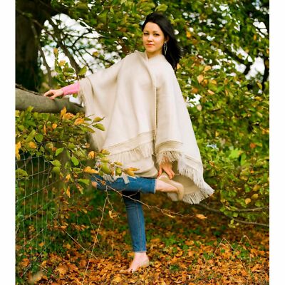 Pre-owned Ecualama Wholesale Lot Of 10 Alpaca Wool Poncho Unisex South American Cape Coat Jacket In Multicolor