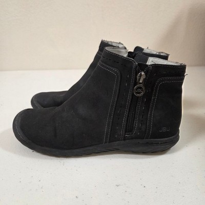 JBU by Jambu Juno Black Ankle Bootie Side Zip Memory Foam Womens Size 7M