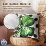 St. Patrick's Day Throw Pillow Covers 18x18 Inch Set of 2 Lucky Shamrock and Cream Dot Cushion Case Square Lucky Clover Green and Cream Throw Pillows Case for Party Sofa Couch Bed Bench Outdoor