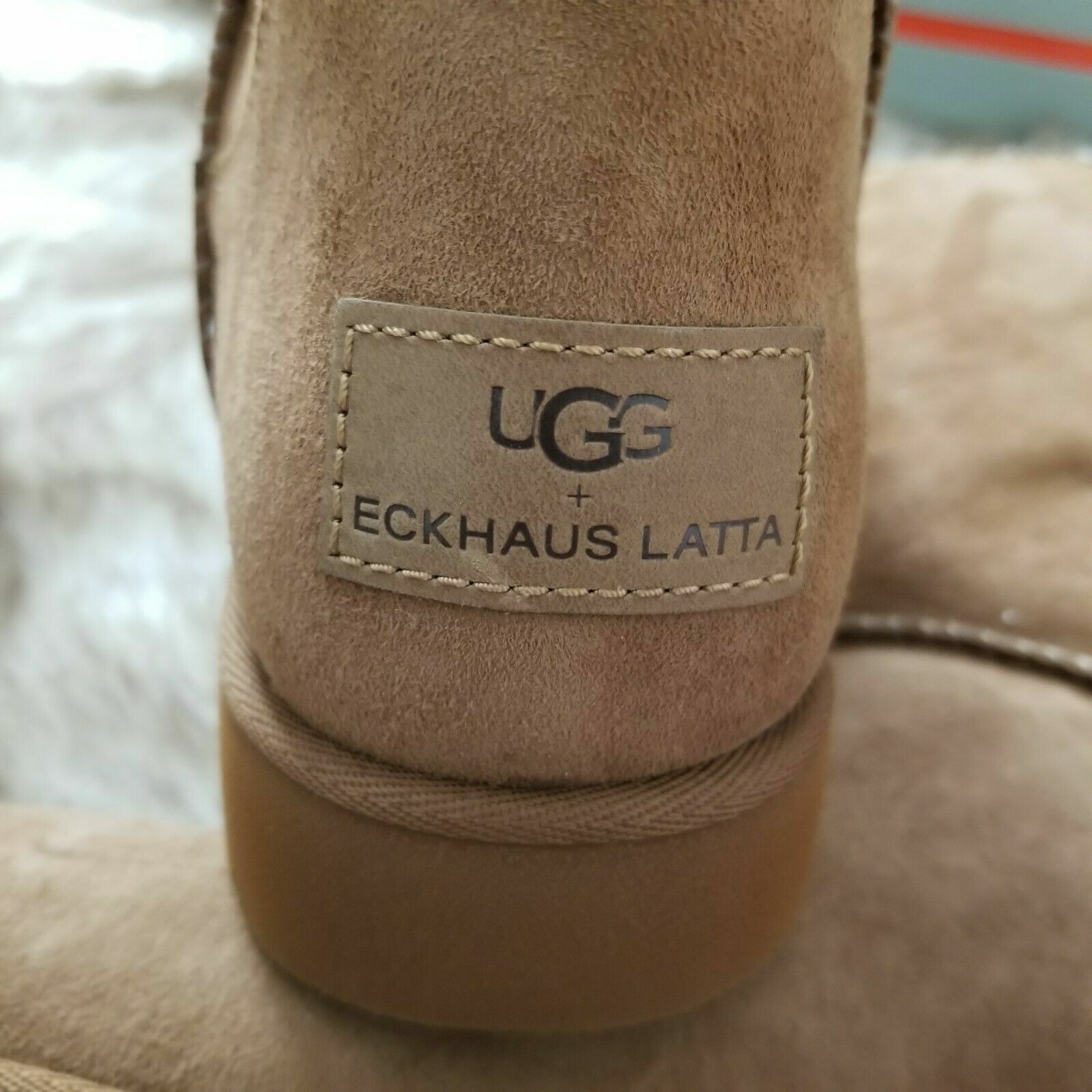 Pre-owned Ugg X Eckhaus Latta Men's Square Toe Shearling Boots Brown Select Size Msrp $525
