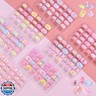 Shynek Kids Press Nails for Girls, 168Pcs Children Fake Nails Pre Glue Nail Stickers Full Cover Short False Nails Set for Girls Gift Nail Art Decoration