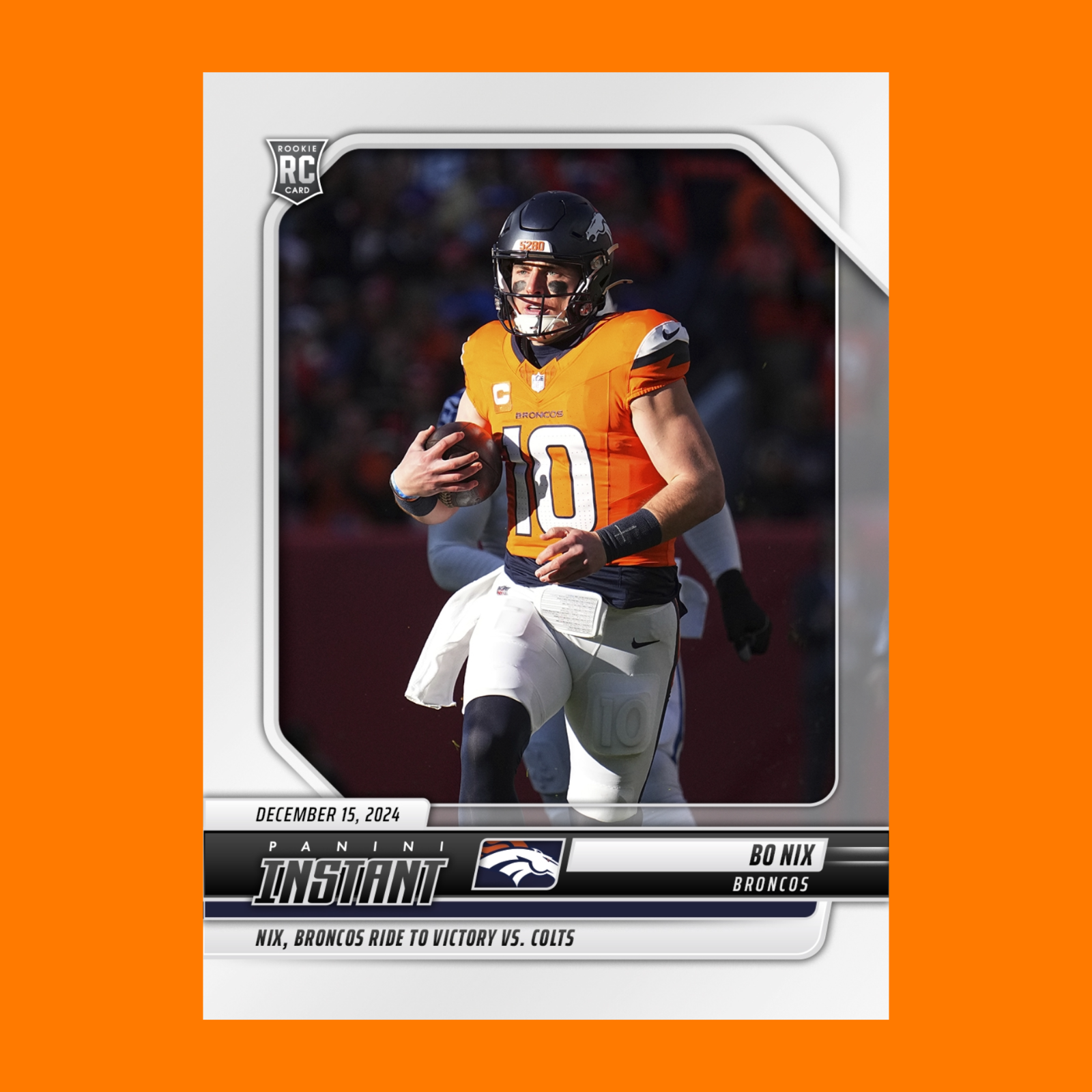 2024 Panini Instant NFL Bo Nix ROOKIE CARD SP Denver Broncos