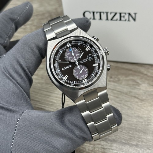 Pre-owned Citizen New✅titanium✅  Eco-drive Brycen Chronograph Silver Men's Watch Ca7090-52e