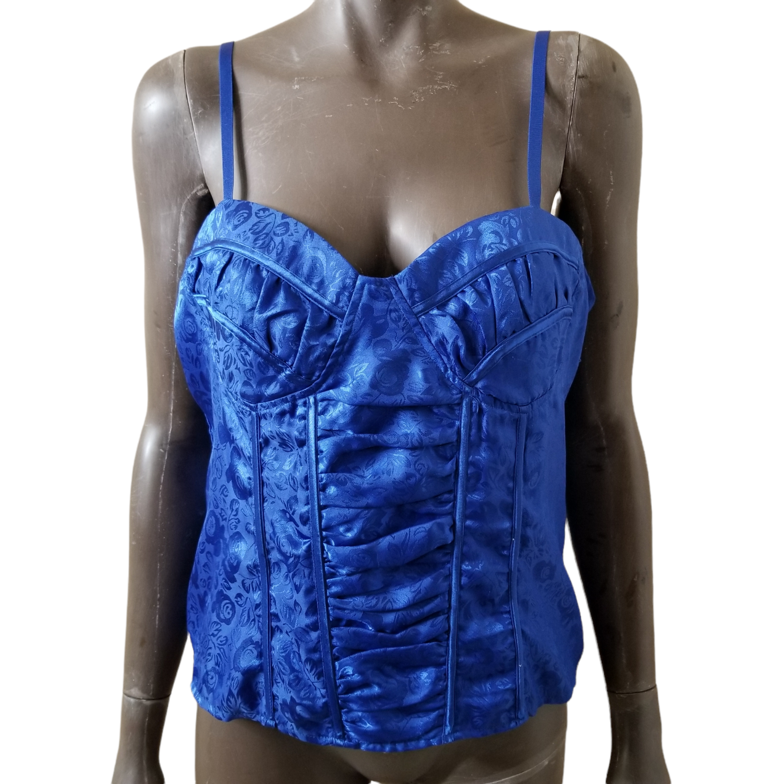 fig London◎ Carol bustier fig London◎ Carol bustier Lemon Satin Floral Trim Corset Long Top