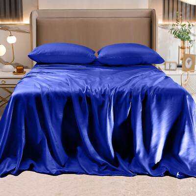 Elegant Comfort Fine 4-Piece Silky Satin Sheet Set, Moody Shades