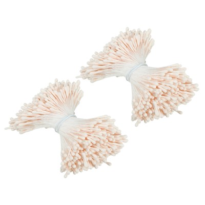 700Pcs Double Heads Flower Stamen Artificial Flower Stamen Pistil Beige