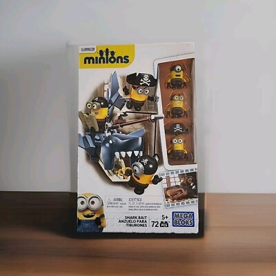 Mega Bloks Minions Shark Bait 72 pcs 2015 NIB Brand New Sealed Rare F26