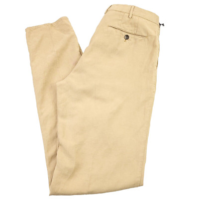 $445 PT Torino Tan Beige Soft Touch Easy Fit Chino Pants Size (Italy 50) US 34