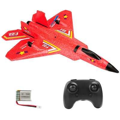 3-Axis Gyro RC Airplane F22 2.4G Remote Control  2CH Glider LED Fighter Toy