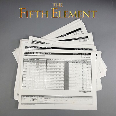 The Fifth Element - Production Used Visual Effects Negative Scan Order Sheets