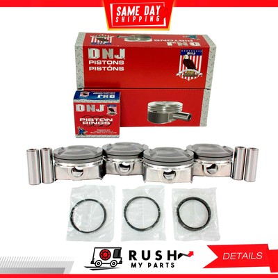 12-19 Piston and Ring Kit For Hyundai Kia Accent 1.6L L4 DOHC 16v DNJ PRK195