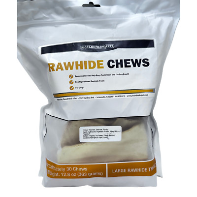 Piccardmeds4pets CLEZ-A-DENT Rawhide Chews for Dogs Pet Fresh Breath