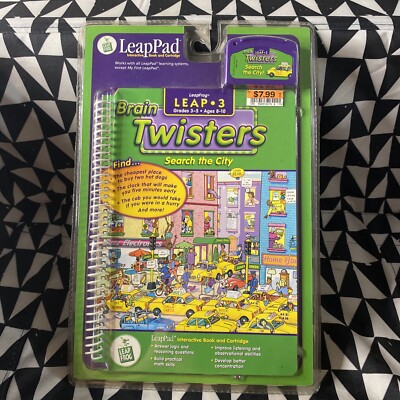Leap Frog Leap 3 Brain Twisters Search The City Book & Cartridge