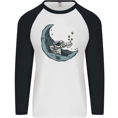 Cryptocurrency Mining the Moon Mens L/S Baseball T-Shirt