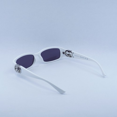 Pre-owned Gucci Gg1661s 003 White/grey 54-16-135 Sunglasses Authentic In Gray