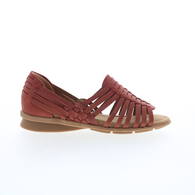 Comfortiva Putnam CT0037002 Womens Red Leather Slip On Loafer Flats Shoes