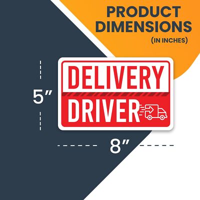 Magnet Me Up Red Delivery Driver Frequent Stops Magnet Decal, 5x8 inch, Delivery