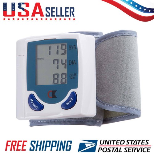 Automatic Digital Wrist Cuff Blood Pressure Monitor Heart Beat Rate Pulse Meter