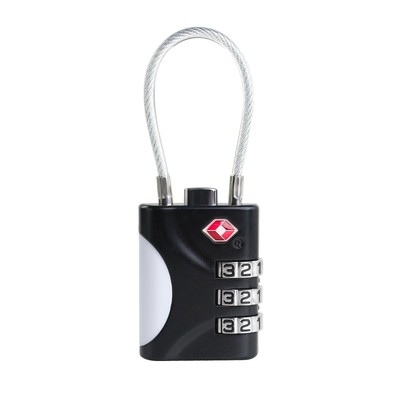 TSA Locks for Luggage, Small Combination Lock with Cable, Luggage Locks TSA A...