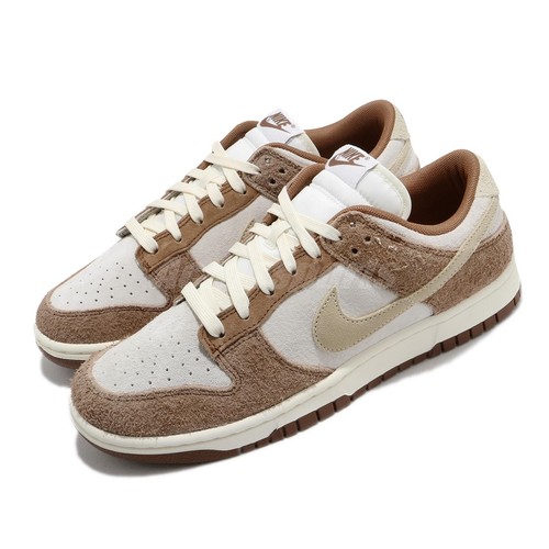 

Мужские повседневные кроссовки Nike Dunk Low Retro PRM Medium Curry Sail Fossil DD1390-100, Коричневый, Dunk Low Retro Prm