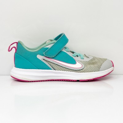 Бежевые кроссовки для бега Nike Girls Downshifter 9 BV0803-001, размер 13C