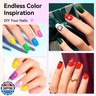 Nailshion Nail Polish 16 Colors Rainbow Air Dry Regular Nail Polish Set with Base Top Coat and Remover Pads| White Red Classic French Fingernail Polishes Non-gel Bulk Gift for Nail Art Lovers
