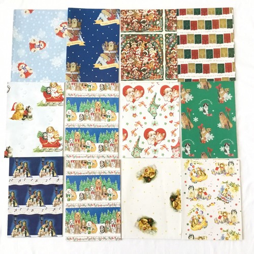 Dog & Cat Gift Wrap Wrapping Paper Huge Lot of 78 Items, HSUS, ASPCA, WWF