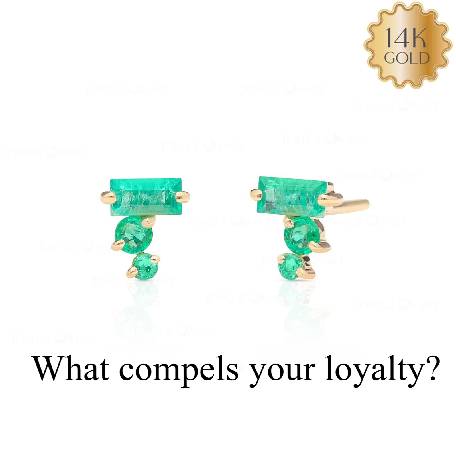 Emerald Gemstone Stud Earrings Fine Jewelry-Gift For Mother's Day Jewelry 🎁