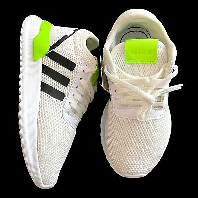 adidas Originals U Path Toddler Boys Running Shoe Size 8.5 White Black Sneakers