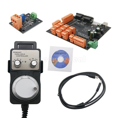 9 Axis CNC Controller Kit 100KHz Stepper Motor Controller Breakout Board w/ MPG