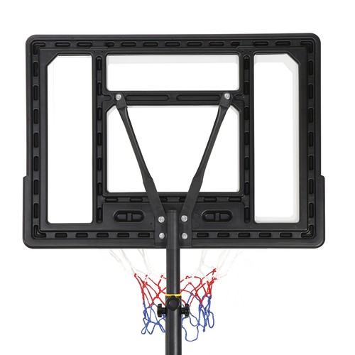 Portable Basketball Hoop Goal System Adjustable Height PVC Backboard Outdoor