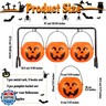 Capoda Halloween Pumpkin Candy Buckets Trick or Treat Pumpkin Pail Candy Bowl Holder with Handle Halloween Plastic Pumpkin Face Candy Basket on Rack for Halloween Party Favor Home Decoration Supplies