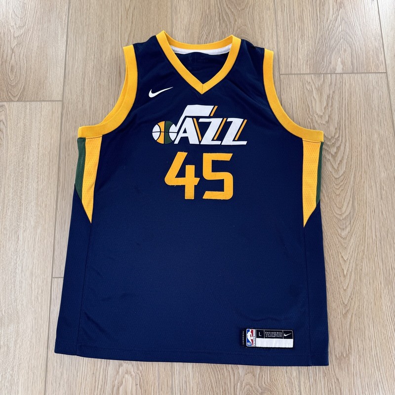 NBA Donovan Mitchell Youth Sz Large Navy Blue Swingman