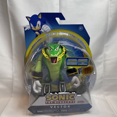 Jakks Sonic The Hedgehog VECTOR 4'' Articulated Action Figure with Coin NEW