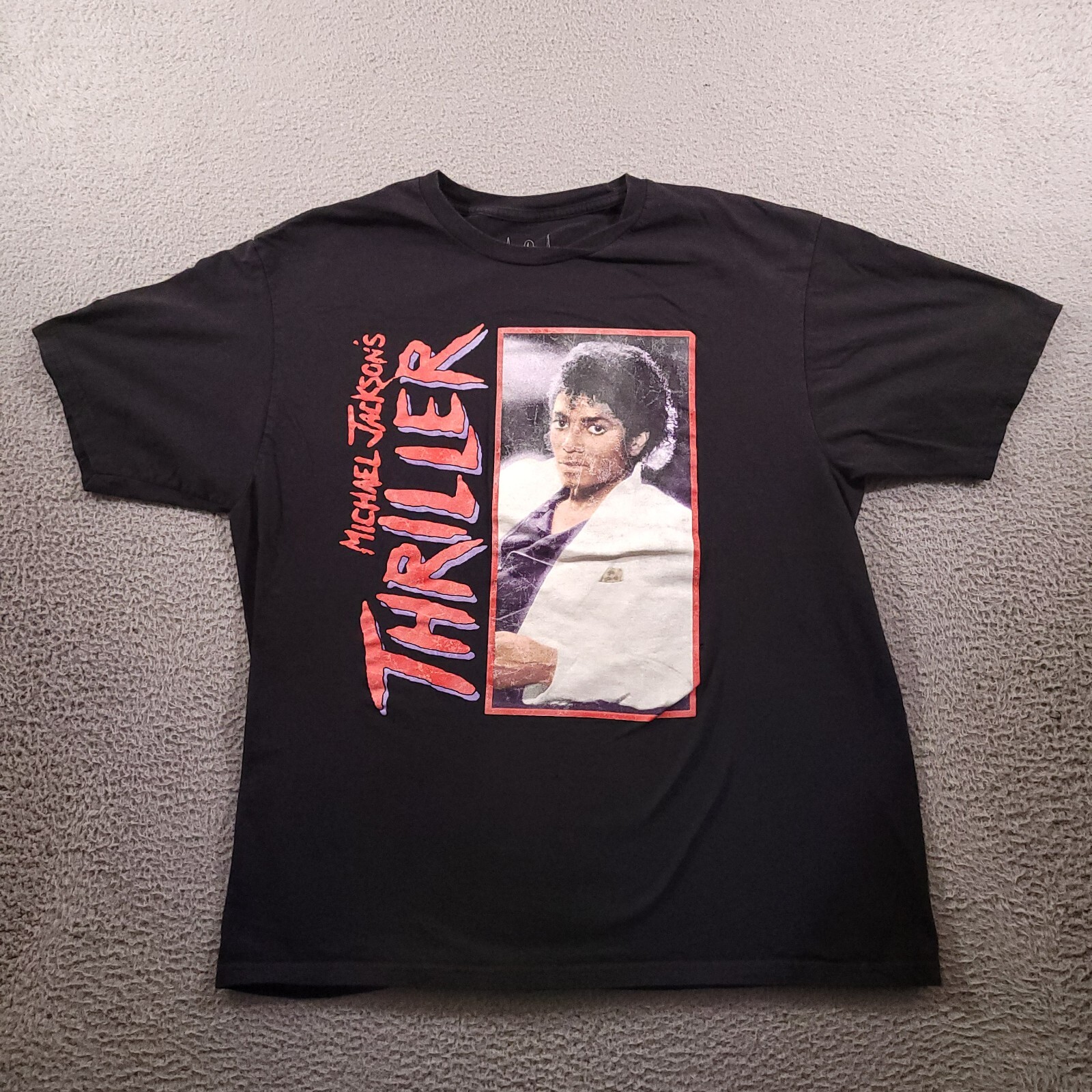 Michael Jackson Shirt Mens Extra Large Black Thriller Album Cover