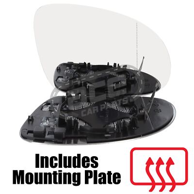 Volkswagen Sharan Mk2 2004-2010 Heated Wide Angle Wing Mirror Glass Drivers Side