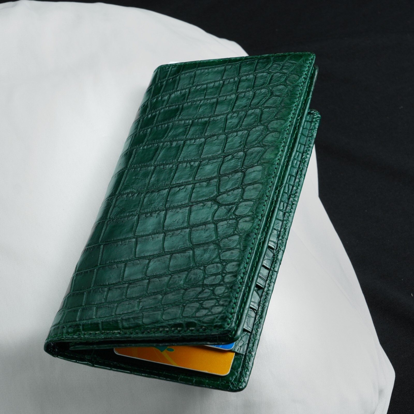 【ReZARD】Crocodile Long Wallet Alligator Long Wallet (Black) – RIZQQ