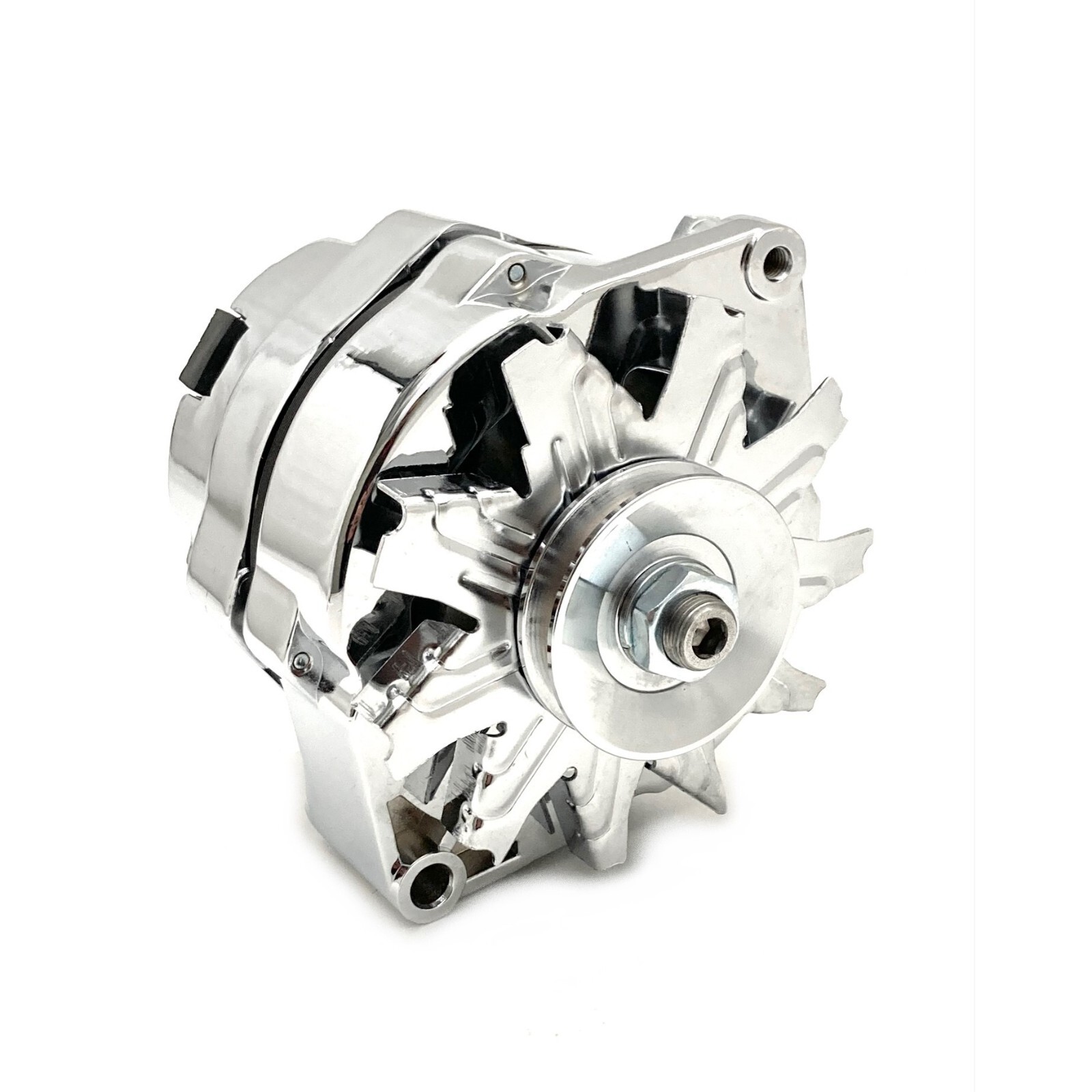 オルタネーター 140A GM シボレー  1ワイヤー SBC 350 GM 1 Wire Alternator, 140 Amp, Chrome