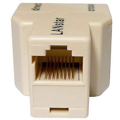 RJ45 8P8C Cross and Direct Mode Y Coupler Ethernet ADAPTER Extension JOINER C120