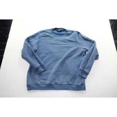 H&M Crewneck Sweatshirt Women XL Blue Excellent Relaxed Fit Fleece Pullover