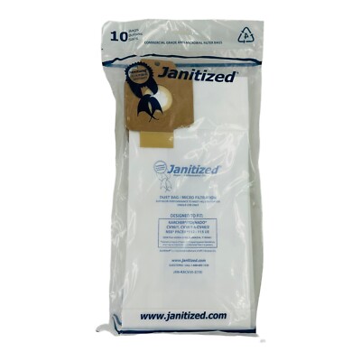 10 Bags Janitized Dust Bag JAN-KACV30-2 Filter Vacuum Bags Fit: Karcher Tornado