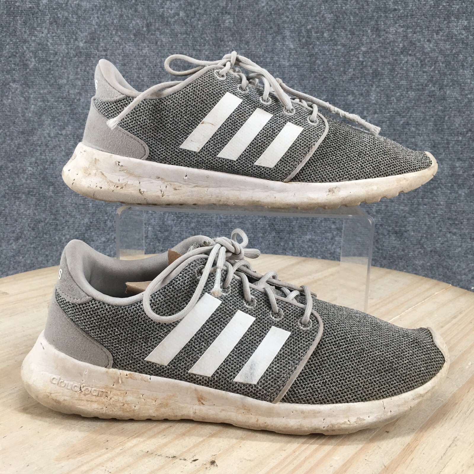 Adidas Shoes Womens 8 Cloudfoam Running Sneakers AW4313 Gray