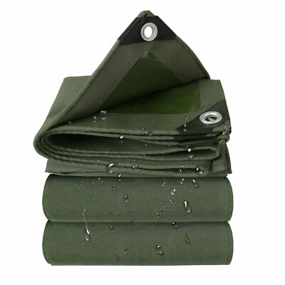    Extra Heavy Duty 19.4oz Canvas Tarp Thick Waterproof Tarpaulin Pure Cotton