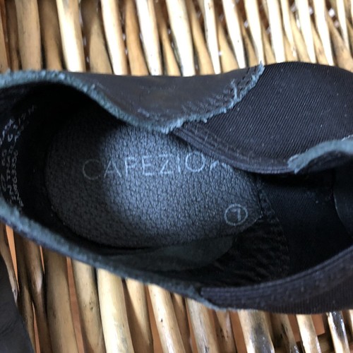 CAPEZIO Child's Black LEATHER Split Sole JAZZ Dance SHOES Size 7