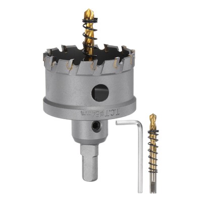 Carbide Hole Saw Set 54mm (2-1/8'') Metal Cutter with 2pcs Center Drill Bits