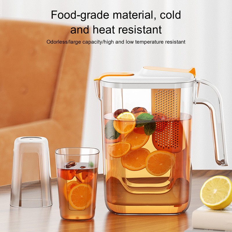 Pitcher Bottle With Lid Jar 2.6l