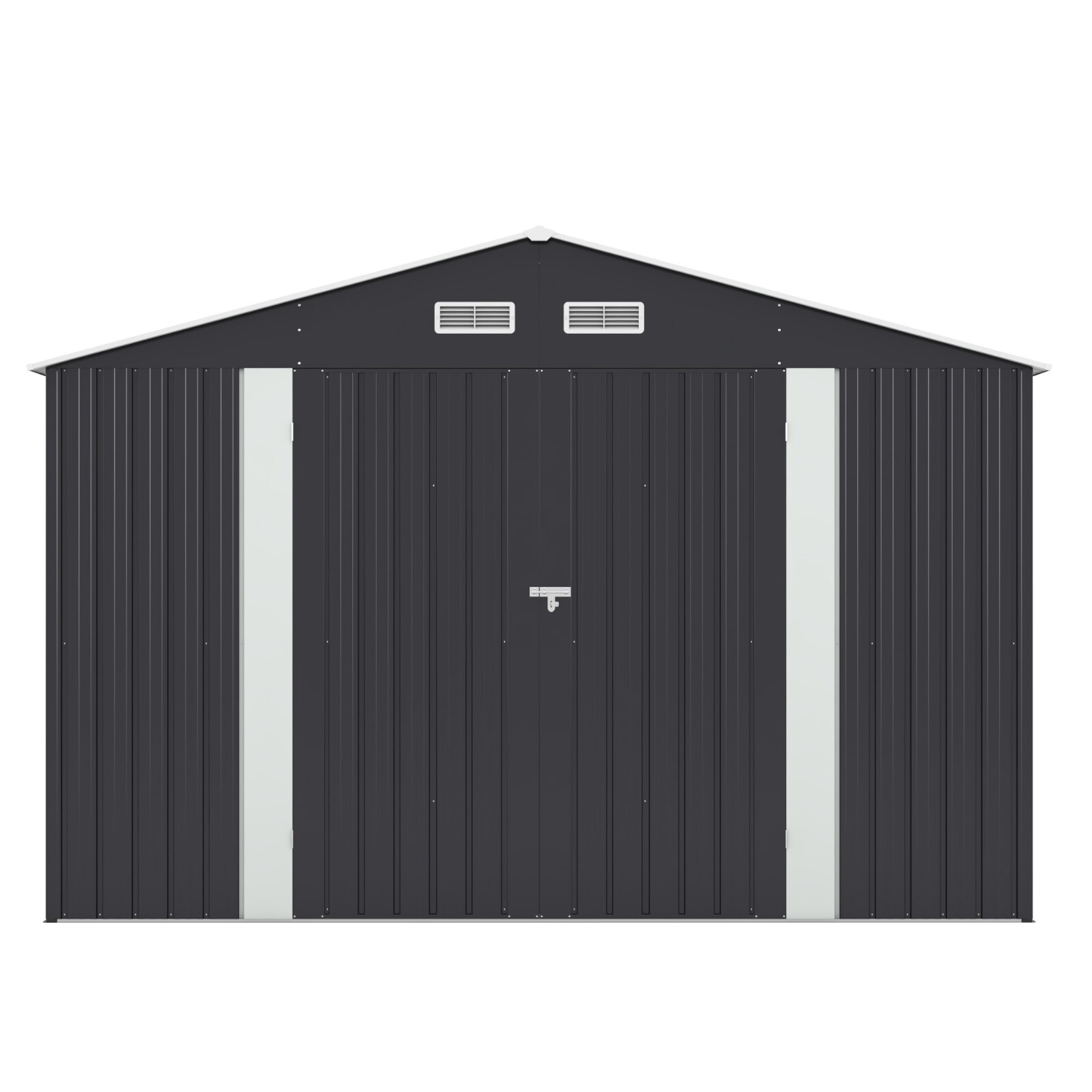 HOGYME 8'x10' Metal Storage Shed Outdoor Utility Tool Shed