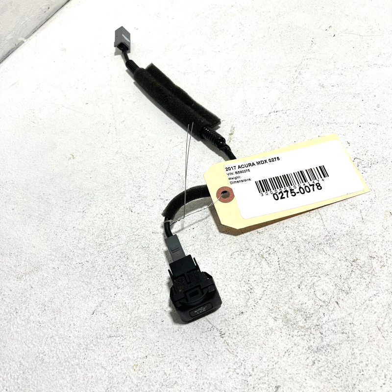 Used Center Console USB Port W/ Connector Cable Wire Wiring Acura MDX 2017 OEM